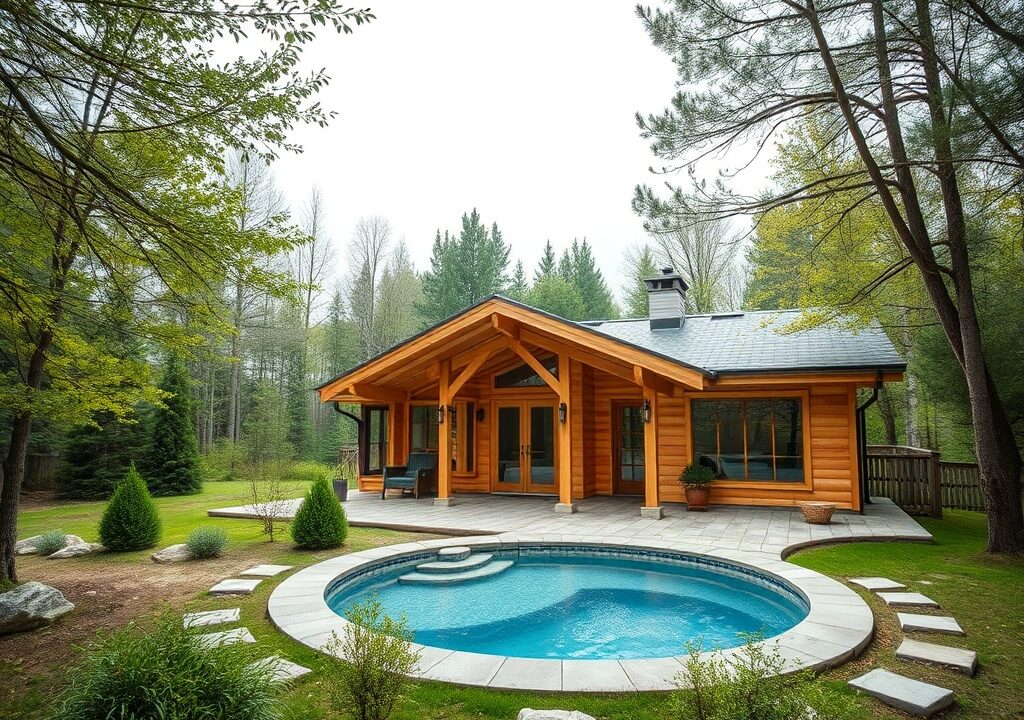 vikmetal.ru | Проект дома из клееного бруса с сауной